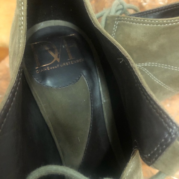 Diane von Furstenberg lace up Suede booties - Picture 4 of 5